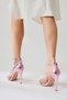 Aalia Purple Twisted Stone Detailed High Heeled Women's Shoes - 4