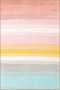 Multicolor Abstract Pastel Stripe Line Patterned Creative Modern Decorative Carpet 5097