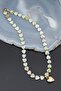 Mother-of-Pearl Heart Pendant Necklace