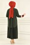 Wonderful Sandy Stripe Detailed Hijab Skirt Set - 4