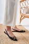 Orthopedic Open Back Ballerinas with Metal buckle - 3