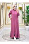 Hijab Women's Dress , Two Yarns Fabric N-05111 _ Pink
