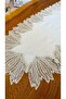 White Color 5-Piece Lace Living Room Set - Tablecloth Runner Set - 3