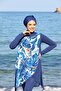 Tunic Pareo Plain Model Tights Closed Hijab Swimsuit 3390 - 4