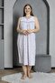 Brand New Cufflink Collar 100% Cotton Combed Plus Size Mother's Nightgown 545 - 2