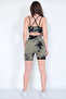 Seamless Push-Up Recovery Tie-Dye Pattern Sports Shorts Bra Set - 7