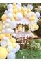 Daisy Theme Birthday Party Balloons Yellow and White Pastel Balloon Chain Set - 2