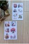 2 Sheets 13 Pieces Flower Themed Sticker Set Flower Cat Window Country Sticker Vintage Sticker