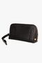 Mini Clutch Bag Black Patterned Wallet