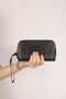 Mini Clutch Bag Black Patterned Wallet - 3