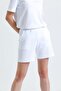 White Leg Detailed Pocket High Waist Short Sweat Shorts - 2
