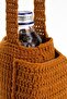 Cinnamon Color Knitted Crochet Water Bottle And Phone Bag - 2