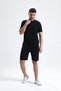 Black Crew Neck Ottoman Knitted T-Shirt - 2