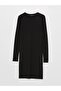 Lcw Vision Crew Neck Plain Long Sleeve Women's Bodycon Dress (W3) - 5