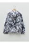Kids Hooded Batik Patterned Long Sleeve Girl's Zippered Sweatshirt - 2