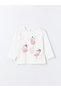 Crew Neck Long Sleeve Printed Baby Girl T-Shirt