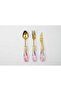 18-Piece Drop Crystal Model Pink Sweet Fork and Knife Set - 3