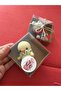 Sticker Coated (4x4cm) 78 Pieces - Thank You - Heart