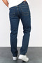 Men's Ocean Blue Regular Fit Straight-Leg Stretch Lycra Denim Jeans Pants HLTHE001976 - 3