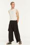 Black Drapey Trousers with Pocket Detail - 3