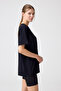 X Melody Black Oversize Wide Fit T-Shirt Boyfriend T-Shirt - 5
