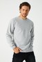 Men's Gray Basic Crew Neck Regular Fit Regular Cut 2 Thread Sweatshirt