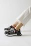 Nely Black Asymmetrical Lace-Up Women's Sneakers, Women's Sneakers - 4