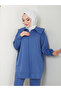Women's Modest Pants Set with Slit Pant Leg and Collar Detail - 6