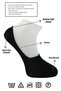 Women's Cotton Stitch-Free Invisible Non-Slip Heel Silicone Ballerina Socks Black 6-Pack - 2
