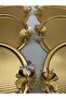 6-Piece Butterfly Round Gold Tea and Coffee Presentation Tray, Decorative Serving Tray 22cm for One Person - 3