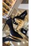Women's Glittery Satin Platform Shoes - 2