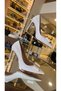 Women's Glass Shard Gold Metal Platform Shoes