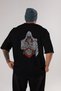 Assassins Back Printed Black Oversize T-shirt Unisex Men's Women's Crew Neck - 4