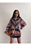 Patterned Oversize Zippered Raincoat - 7