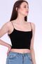 Women's Black Rope Strap Crop Fit Blouse - 7