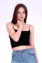 Women's Black Rope Strap Crop Fit Blouse - 3