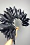 Black Dali Feathered Stone Bridal Henna Crown Accessory - 8