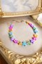 Star-Colored Mother-Of-Pearl Bracelet, Dorika Bracelet, Complete Steel-Colored Mother-Of-Pearl Star Anklet. - 2