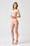 X Melodi Powder-Cream Ribbed Square Neck Bikini Top Vintage Top - 6