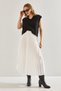 Women's Pleated Long Skirt with Elastic Waistband - 5