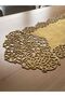 Mustard Yellow Suede Fabric Runner 40X140 cm Table Length - Modern Design - 2
