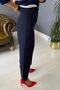 Women's High-Waisted Darted Fabric Trousers - 3