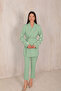 WATER GREEN Flower Patterned Set - 32-2089