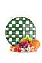 Green White MacKenzie Glass Cutting Board and Presentation Holder - 30x30 cm