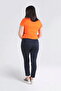 30212 Dark Blue Tight-Leg Ankle-Length Cotton Pants - 2