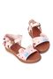 Girl's Powder Flexible Light Soft Sole Elsa Beaded Leather Sandals Shoes - 4
