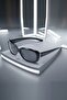 Black Oval Polarized Glass Women's Sunglasses - 5