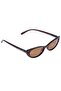 Women's Brown Thin Light Ellipse Model Polarized Lens Sunglasses - 2