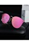 Women's Mirrored Round Oval Sunglasses