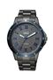 Metallic Black Smoked Roman Numeral Men's Wristwatch - 3